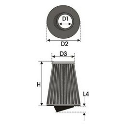 Filtr powietrza Green Filters K8.65