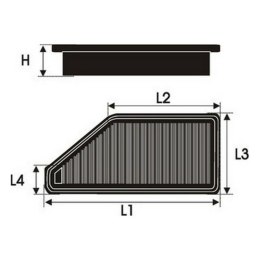 Filtr powietrza Green Filters P960137