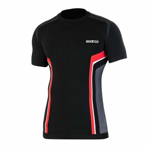 Koszulka z krótkim rękawem Męska Sparco HYPER-T Czarny Czerwony M