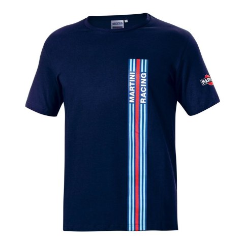 Koszulka z krótkim rękawem Męska Sparco Martini Racing Granatowy (Rozmiar S)