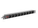 Listwa zasilająca rack PDU 19 cali 1U 16A 9X 230V PL 3m czarny