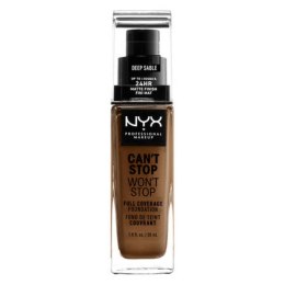 Kremowy podkład do makijażu NYX Can't Stop Won't Stop Deep Sable (30 ml)