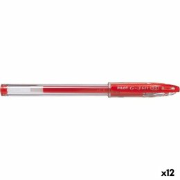 Długopis żelowy Pilot G-3 Grip Czerwony 0,5 mm (12 Sztuk)