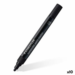 Marker permanentny Staedtler Lumocolor Czarny (10 Sztuk)