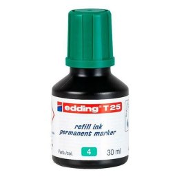 Uzupełniający tusz Edding T25 Marker permanentny Kolor Zielony 30 ml (10 Sztuk)