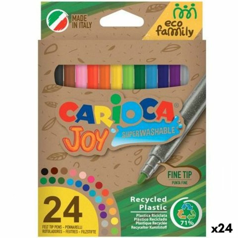 Zestaw markerów Carioca Joy Eco Family 24 Części Wielokolorowy (24 Sztuk)