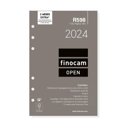 Kartki do dziennika Finocam Open R598 2024 Biały 11,7 x 18,1 cm