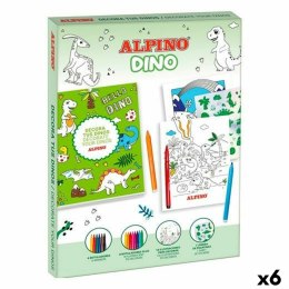 Rysunki do Malowania Alpino Dino Wielokolorowy (6 Sztuk)