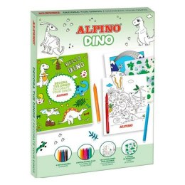 Rysunki do Malowania Alpino Dino Wielokolorowy (6 Sztuk)