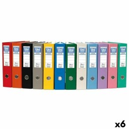 Segregator z szyną Unipapel Czarny A4 31,8 x 29 x 7,5 cm (6 Sztuk)