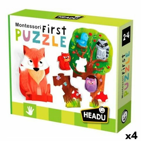 Układanka puzzle HEADU Montessori Las (4 Sztuk)