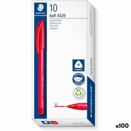 Zestaw długopisów Staedtler Ball 4320 Czerwony 1 mm (100 Sztuk)