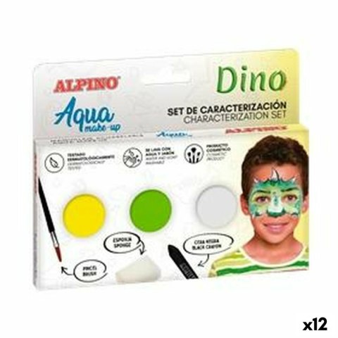 Zestaw do Makijażu dla Dzieci Alpino Dino Do wody (12 Sztuk)