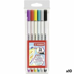 Zestaw markerów Stabilo Pen 68 Brush Wielokolorowy (10 Sztuk)