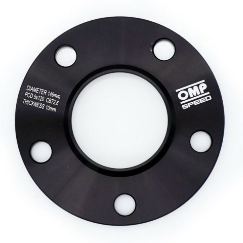 Dystanse poszerzające OMP OMPS09151001 PCD 5x120 CB 72,6 M12 x 1,50 M14 x 1,25 10 mm