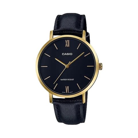 Zegarek Damski Casio 3H LEATHER - GOLD, BLACK (Ø 34 mm) (Ø 40 mm)