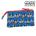 Piórnik Potrójny Mickey Mouse Me time Czerwony Niebieski 22 x 12 x 3 cm