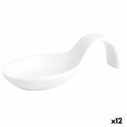 Łyżka Koktajlowa Quid Chef Ceramika Biały 10 x 5 cm (12 Sztuk) (Pack 12x)