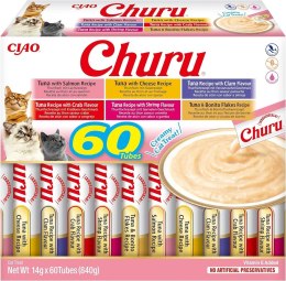 INABA CAT CHURU VARIETIES tuńczyk - przysmak dla kota 60 x 14 g