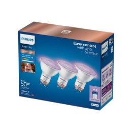 WiZ | Philips Smart WiFi Spot PAR16 RGB, 3szt. | GU10 | 4,7 W | Pełny kolor