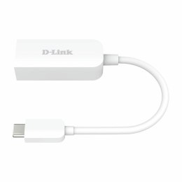 Adapter USB C na Red RJ45 D-Link DUB-E250 2500 Mbps Biały