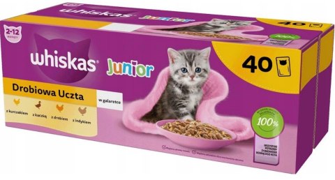 WHISKAS Mokra Karma dla kota Gal Junior Drób 40x85g