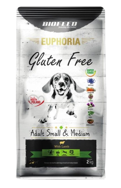 BIOFEED Euphoria G-F psy SMALL&MID jagnięcina 2kg