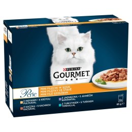 PURINA Gourmet Perle Kaczka, indyk, jagnięcina, tuńczyk - mokra karma dla kota - 12x85 g