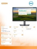 Monitor E2222H 21,5 cali LED 1920x1080/VGA/DP/3Y