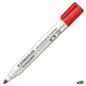 Mazaki Staedtler Lumocolor 351-2 Biała tablica Biały Czerwony (10 Sztuk) (1 Sztuk)