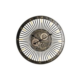Zegar Ścienny DKD Home Decor Czarny Złoty Żelazo Vintage 65 x 6,7 x 65 cm