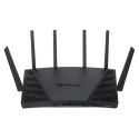 Synology RT6600ax Router WiFi6 1xWAN 3xGbE 1x2.5Gb router bezprzewodowy Tri-band (2.4 GHz/5 GHz/5 GHz) Czarny