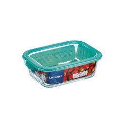 Prostokątne pudełko na lunch z pokrywką Luminarc Keep'n Lagon Turkusowy 1,97 l 22 x 15,6 x 7,2 cm Szkło (6 Sztuk)