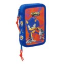 Piórnik Podwójny Sonic Prime Niebieski 12.5 x 19.5 x 4 cm 28 Części