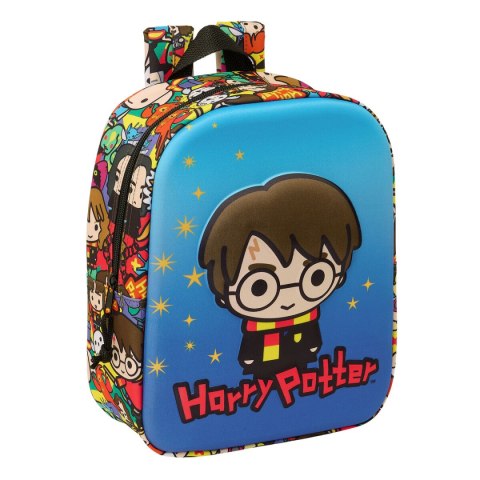 Plecak szkolny Harry Potter Niebieski Wielokolorowy 22 x 27 x 10 cm 3D