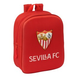 Plecak szkolny Sevilla Fútbol Club Czerwony 22 x 27 x 10 cm 3D