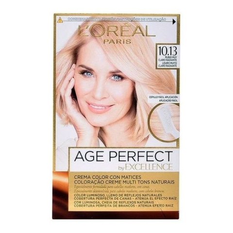 Trwała Koloryzacja Przeciwstarzeniowa Excellence Age Perfect L'Oreal Make Up Excellence Age Perfect Nº 9.0-rubio muy claro (1 Sz