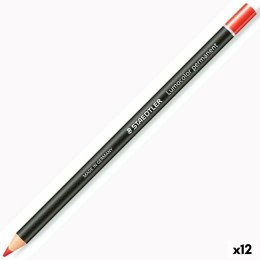 Ołówki Staedtler Lumocolor Permanent Glasochrom Stałe Czerwony (12 Sztuk)