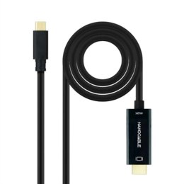 Kabel USB C na HDMI NANOCABLE 10.15.5132 Czarny 1,8 m 4K Ultra HD