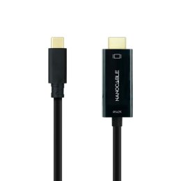 Kabel USB C na HDMI NANOCABLE 10.15.5132 Czarny 1,8 m 4K Ultra HD