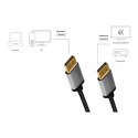 Kabel DisplayPort 4K/60 Hz,DP/M do DP/M aluminiowy 3m