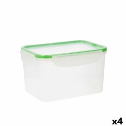 Pojemnik na Lunch Quid Greenery 2,8 L Przezroczysty Plastikowy (4 Sztuk) (Pack 4x)