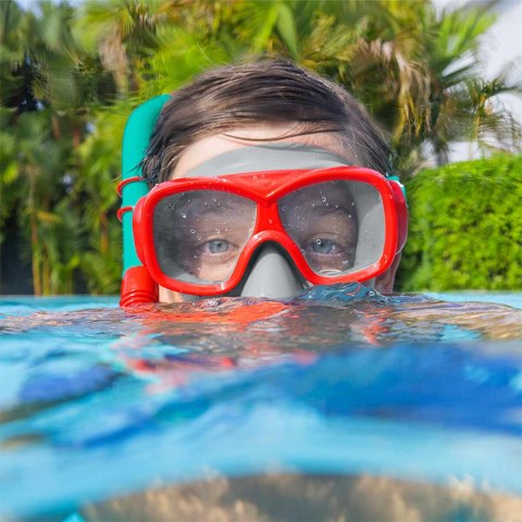 Bestway Zestaw Maska i Rura Junior Zawór Spustowy Kolor Asortyment +7 Lat Plaża i Basen 24025