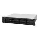 NAS Synology RS1221RP+; 2U RACK; 8x (3.5" SATA HDD/2.5" SATA HDD); AMD Ryzen V1500B; 4 GB DDR4 ECC SODIMM, 4x 1GbE RJ-45