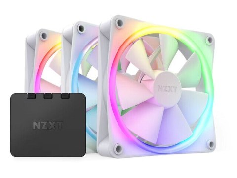 ZESTAW 3 WENTYLATORY DO ZASILACZA/OBUDOWY NZXT F120 RGB BIAŁE + KONTROLER