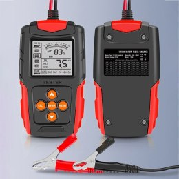 Qoltec 52484 Cyfrowy tester akumulatora z wyświetlaczem LCD | 12V | 24V | 3Ah-200Ah