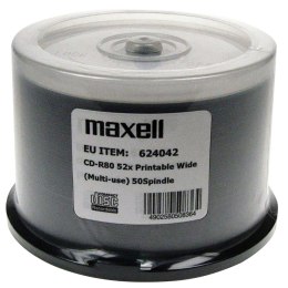 MAXELL CD-R 700MB 52x80 min, spindel, płyta do nadruku