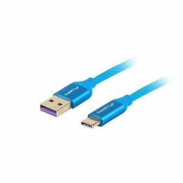 Kabel USB A na USB-C Lanberg CA-USBO-21CU-0010-BL Niebieski 1 m (1 Sztuk) ( 1m)