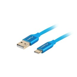 Kabel USB A na USB-C Lanberg CA-USBO-22CU-0018-BL Niebieski 1,8 m Quick Charge 3.0 (1 Sztuk)