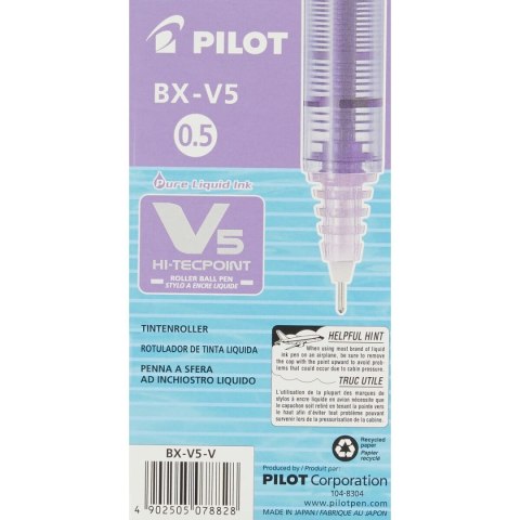 Długopis z płynnym atramentem Pilot V-5 Hi-Tecpoint Fiolet 0,3 mm (12 Sztuk)